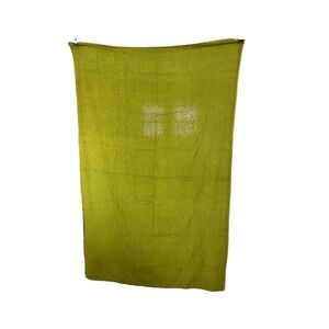 VINTAGE California Handprints avocado green terrycloth tablecloth